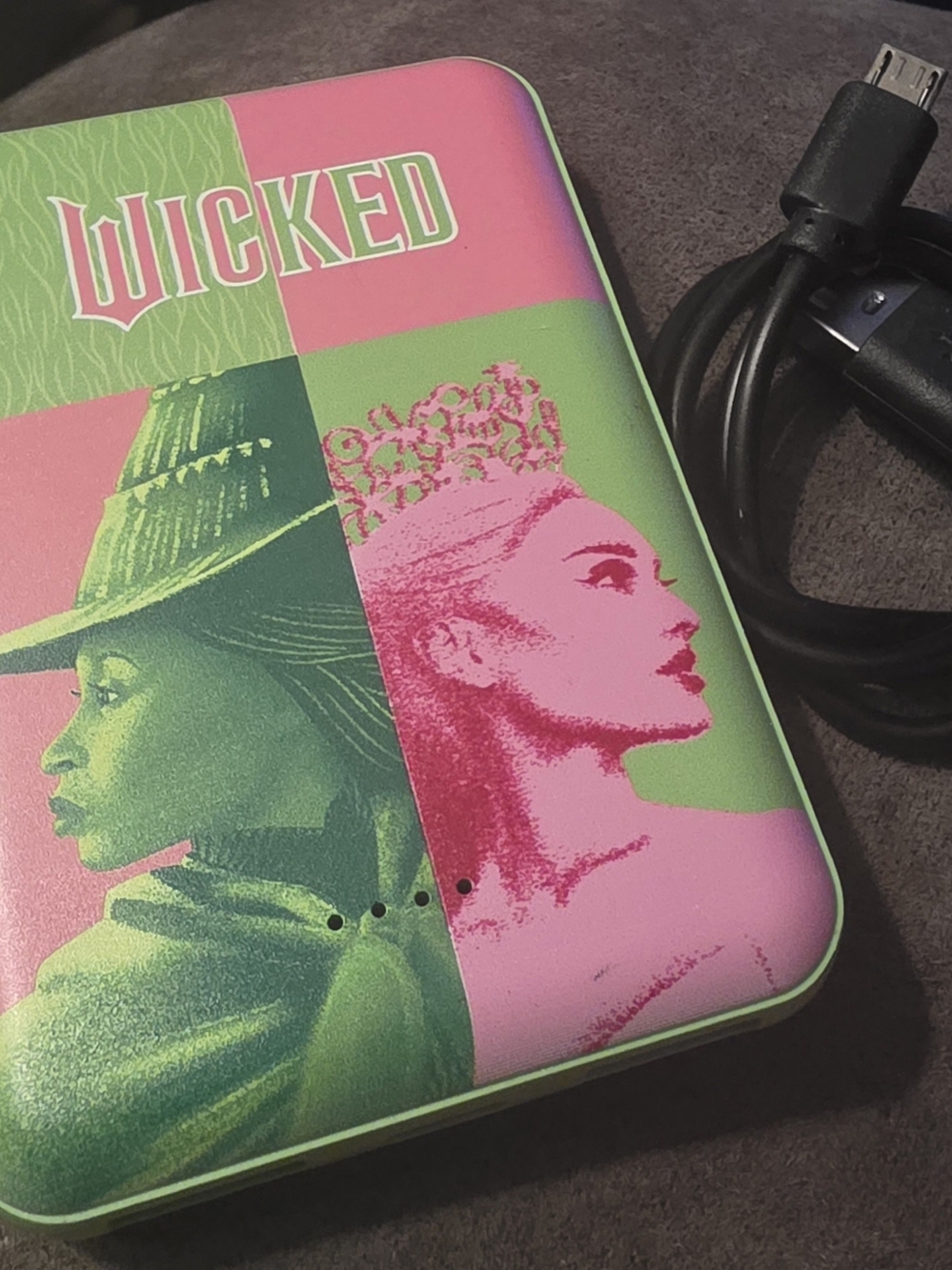 Wicked Pink & Green Graphic Phone Power Bank Case